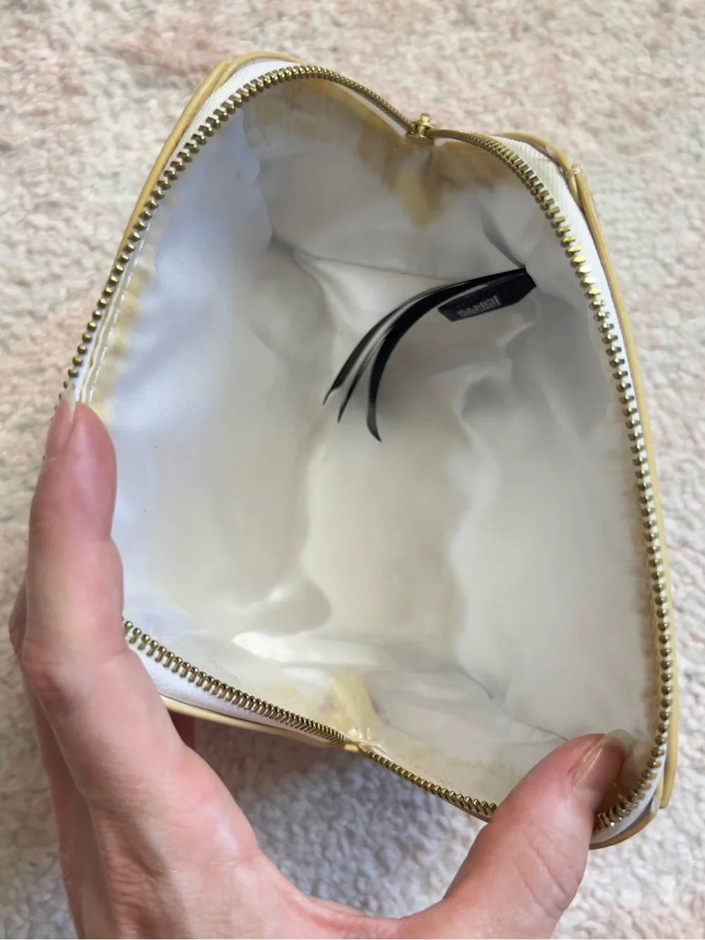 Ted Baker London White Floral Print Cosmetic Pouch